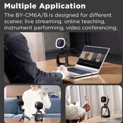 BOYA All-In-One Usb Microphone With Led Ring Light, Microphone& 1080P Camera